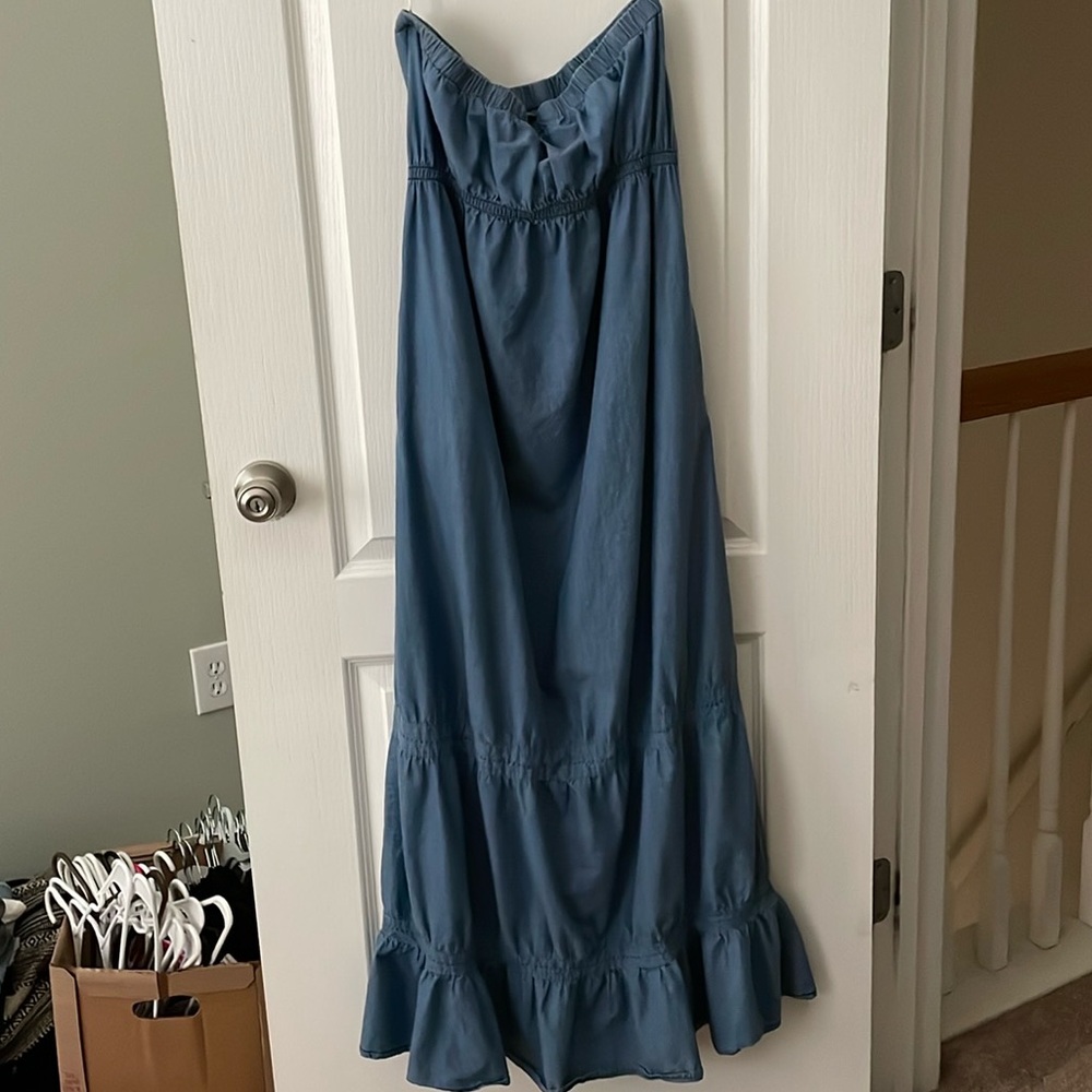 Blue Asphalt denim maxi, Medium